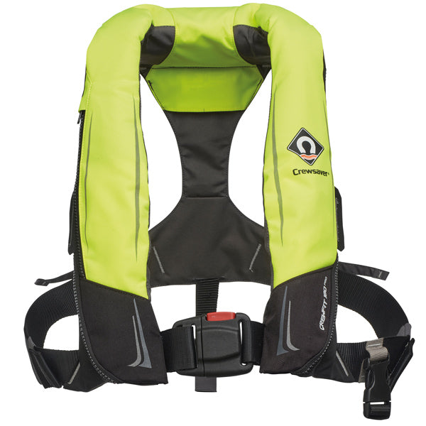 Crewsaver Crewfit 180N Pro flydevest i gul farve set forfra