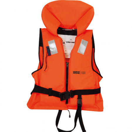 1852 redningsvest i orange farve, designet til børn mellem 20-30 kg