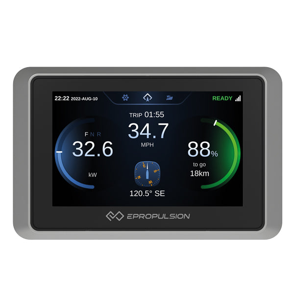 Epropulsion smart display monteret på en el-motor