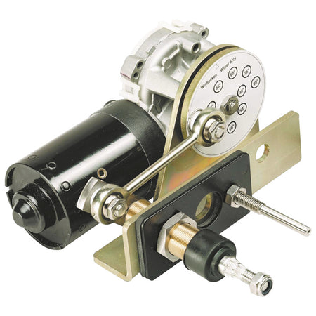 Exalto viskermotor heavy duty set fra siden med aksel synlig