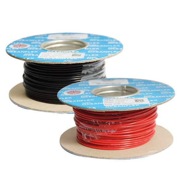 Oceanflex marinekabel 10.0mm2 vist fra siden med detaljer om fortinning