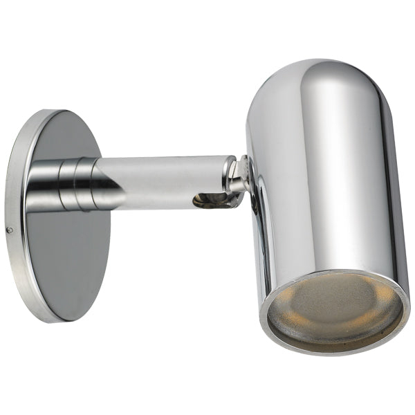 SeaTec salonlampe i forkromet messing monteret på væg.