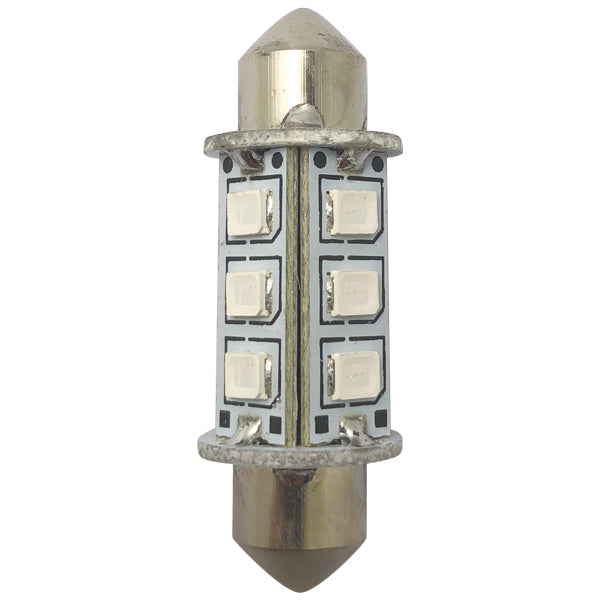 LED lantern pinolpære fra 1852, grøn farve, set forfra, til brug på båd.