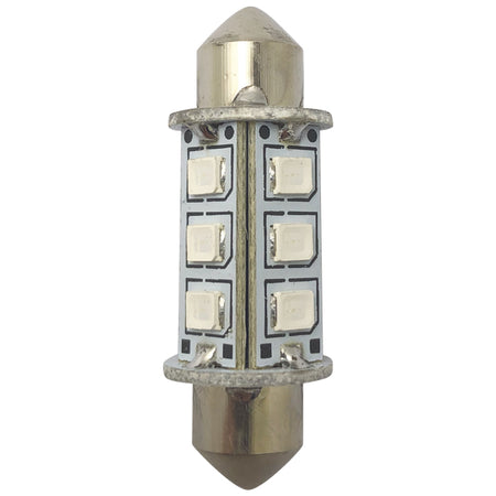 LED lantern pinolpære fra 1852, grøn farve, set forfra, til brug på båd.