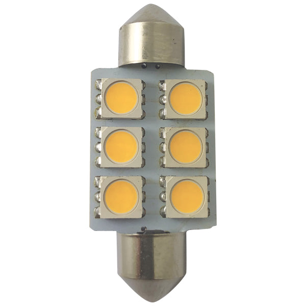 1852 LED pinolpære 37mm monteret i bådlampe