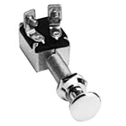 SeaTec træk/tryk kontakt 12 V Ø10 mm, set forfra og klar til montering