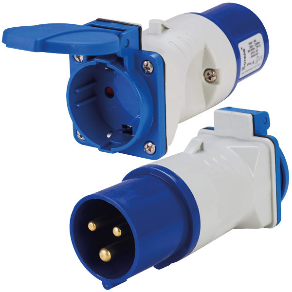 SeaTec adapter fra cee han til schuko hun i hvit farve