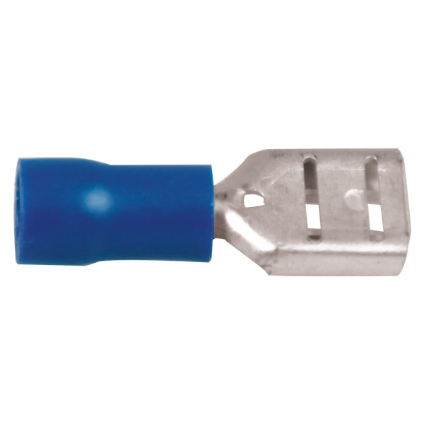 SeaTec fladstik hun i blå farve, 6,4x0,8 mm, pakket i 10 stk.