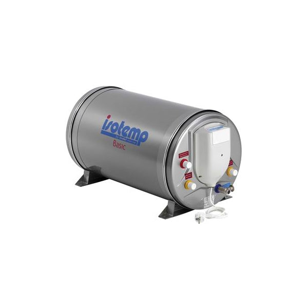 Isotemp varmtvandsbeholder basic med mixer termostat, set forfra.
