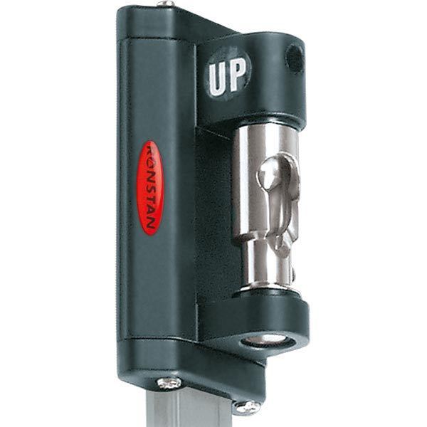 Ronstan Battencar serie 22 vist fra siden, monteret på skinnesystem.