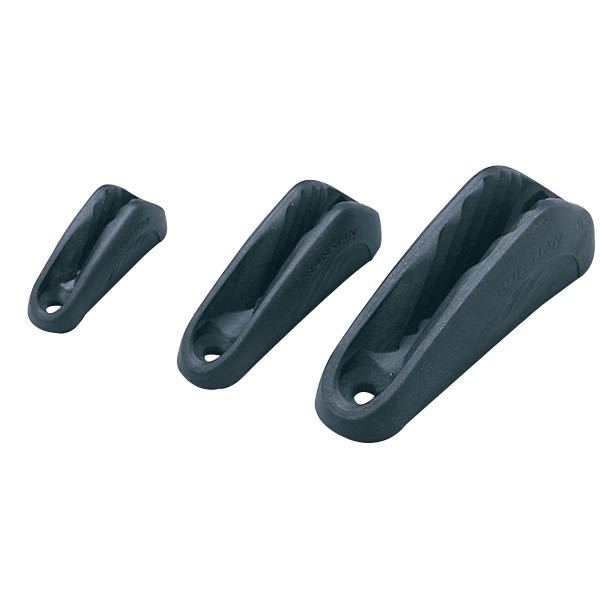 Ronstan V-cleat til 3-6 mm line, vist set forfra med detaljer.