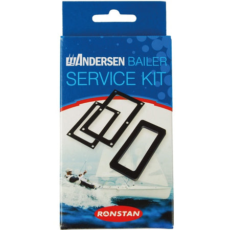 Andersen Super Medium bailer service kit med tilbehør på hvid baggrund.