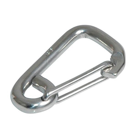 Fjederhage RF 10x100mm AISI 316 set fra siden med metaloverflade