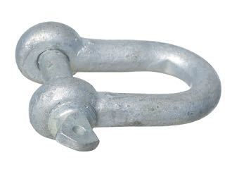 1852 sjækel med vingeskrue i galvaniseret metal set forfra