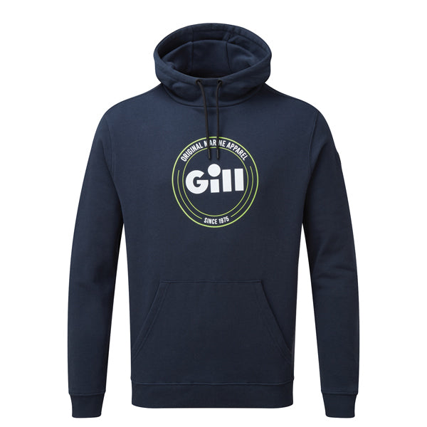 Gill Cavo Hoodie i navy set forfra med hætte og lynlås