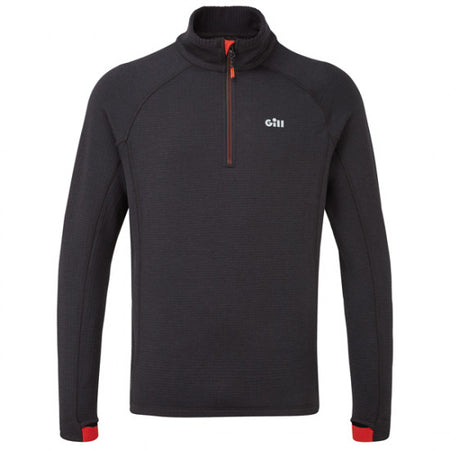 Gill 1081 4-vejs thermal fleece i grafitfarve set forfra med halslynlås