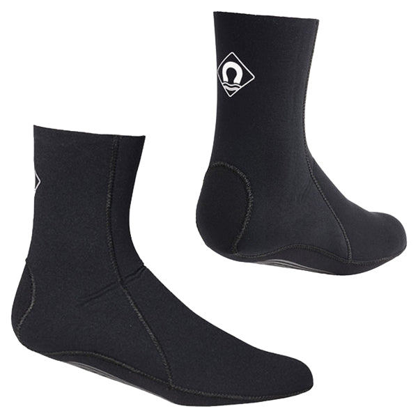 Crewsaver neopren sokker i størrelse 45 med skridsikker sål set forfra