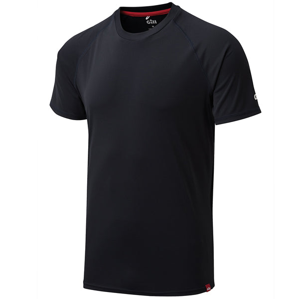 Gill UV010 Men's UV Tec T-Shirt i navy, set forfra på hvid baggrund.