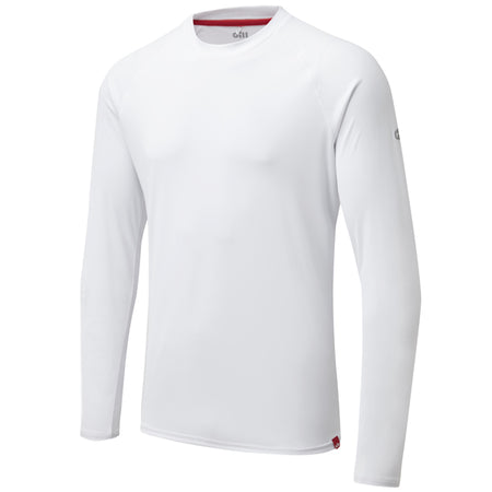 Gill UV011 Men's UV Tec T-Shirt i hvid, set forfra på en hvid baggrund.