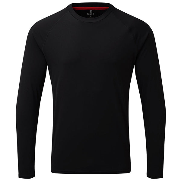 Gill UV011 langærmet sort T-shirt set forfra