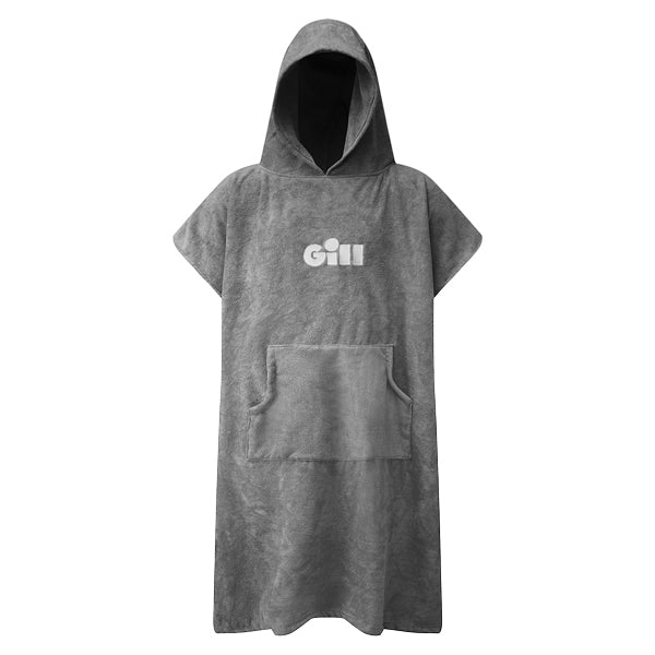 Gill 5022 changing robe i grå set oppefra med hætte.
