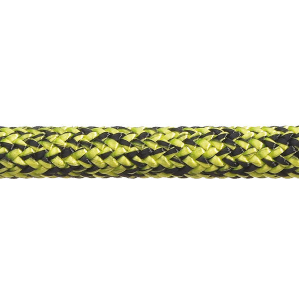 Robline Admiral 7000 Dyneema fald i sort/gul, 6mm tykkelse, 1 meter langt