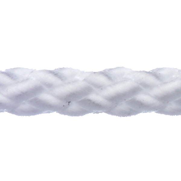 Robline Polyester 8 line i hvid farve, 4mm tykkelse, spillet ud