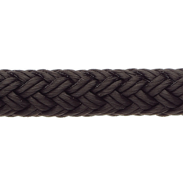 Robline Rio fortøjningsline i sort, 20 mm tyk, 1 meter lang.
