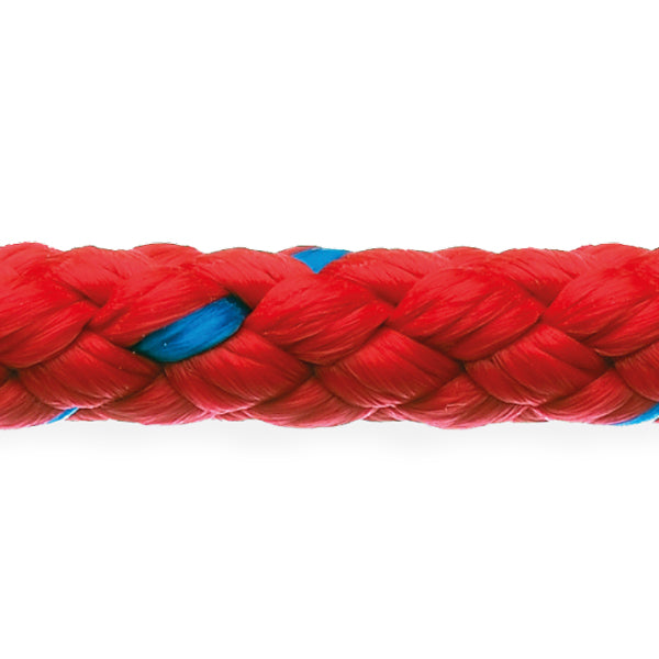 Robline Albatros jolletov i rød og blå farve, set fra siden.
