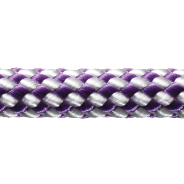 Robline Dinghy Control 6mm i hvid og lilla farve, 1 meter lang snor.