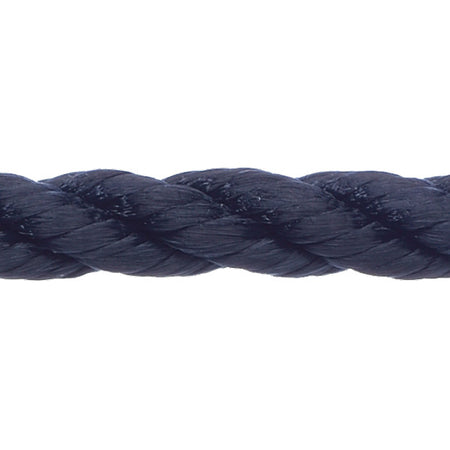 Robline fortøjningsline i navy farve, 14 mm tyk, 1 meter lang.
