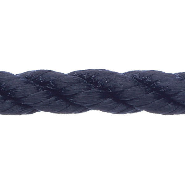 Robline fortøjningsline i navy farve, 18 mm tykkelse, 1 meter lang.