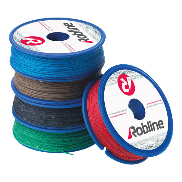 Robline vokset taklegarn i sort, pakket i boks med 80 meter.