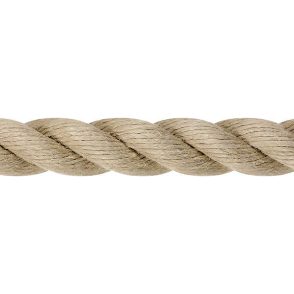 SeaTec gelændertov i hamp med Ø36mm, 30 meter, viser dets kraftige og holdbare design.