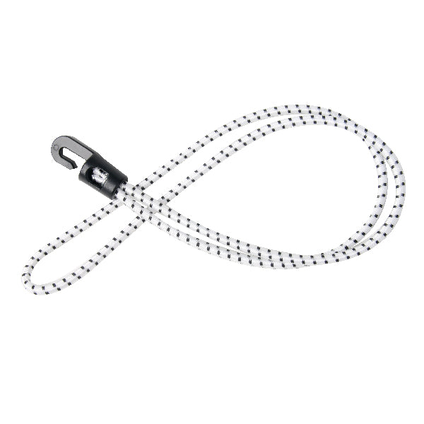 Hvid elastik med krog Ø4 mm, pakket i pose med 4 stk.