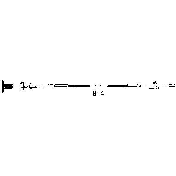 Ultraflex stopkabel 30 fod set fra siden med klar baggrund