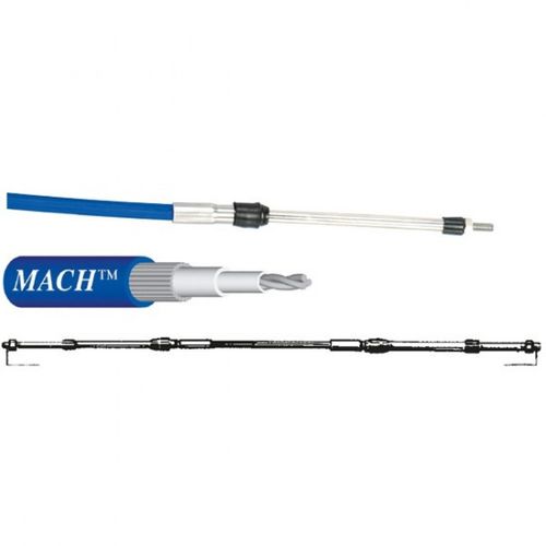 Ultraflex kontrolkabel 13 fod i rustfrit stål, set fra siden