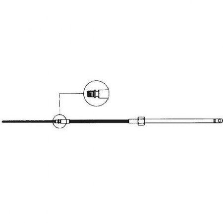Ultraflex styrekabel M58 på 8 fod, klart og robust design