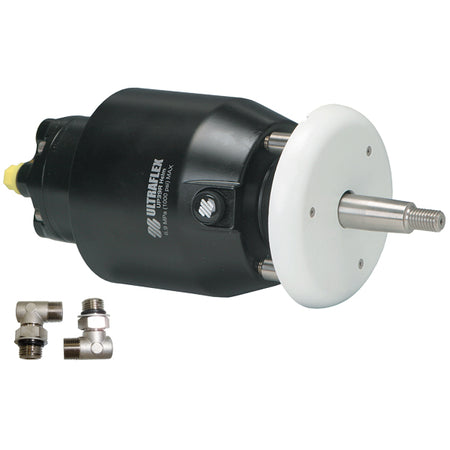 Ultraflex hydraulisk ratpumpe med 7 kamre set fra siden.