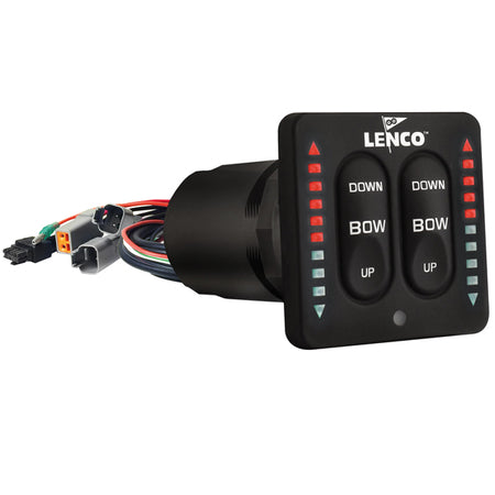 Lenco betjeningspanel til trimplan i monteret position med indikator og retraktor.