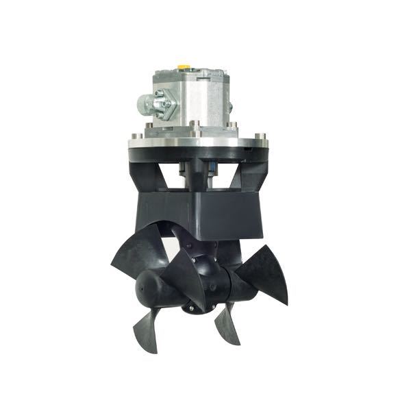 Max Power CT125 hydraulisk bovpropel monteret på en motorbåd