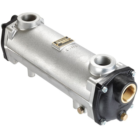 Bowman oliekøler EC 100 set fra siden med tilslutninger