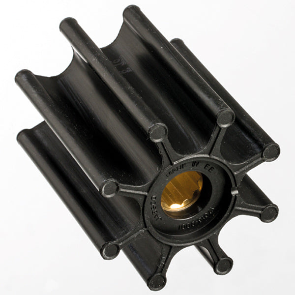 Jabsco impeller 17018-0001B set fra siden med målene angivet