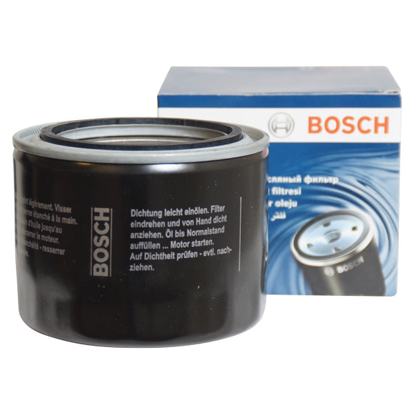 Bosch oliefilter P2030 til Yanmar, set forfra med detaljer
