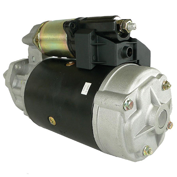 Quicksilver 12-volt starter, set fra siden med ledninger synlige