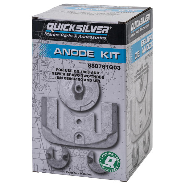 Quicksilver, 888761Q03 aluminiumanodesæt til MerCruiser Bravo II og III drev