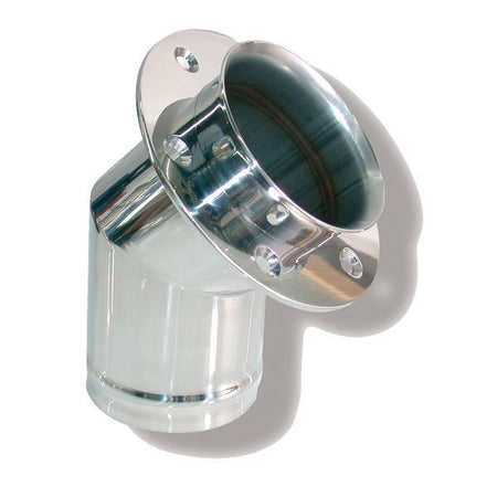 1852 76mm RF udstødning set forfra, rustfrit stål med 45° vinkel