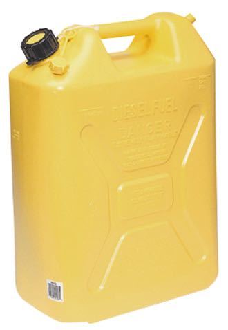 Dieseldunk Scepter 20l i gul military style, set fra fronten.
