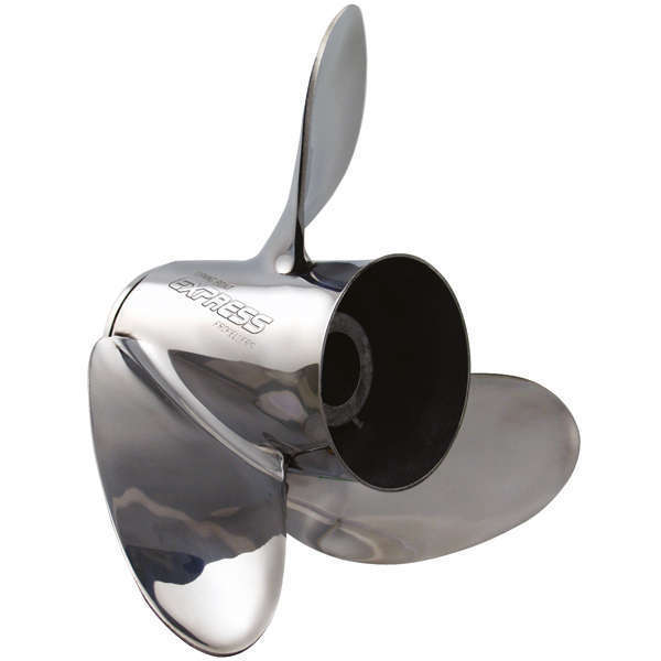 Turning Point propel i rustfrit stål set forfra med detaljerede blade.