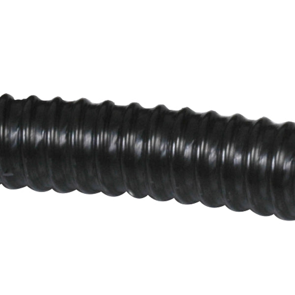 SeaTec spiralsugeslange 25mm sort, 10 meter lang, præsenteret på hvid baggrund